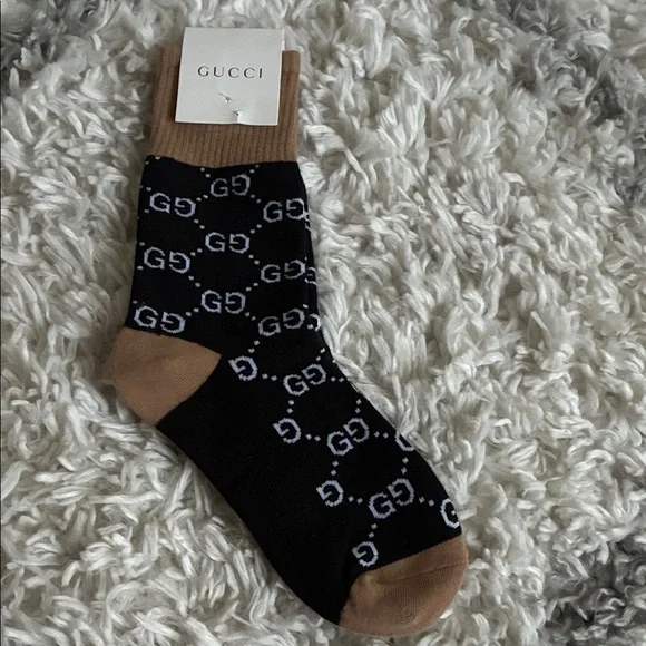 Gucci Black and Brown Casual Socks - Picture 1 of 4